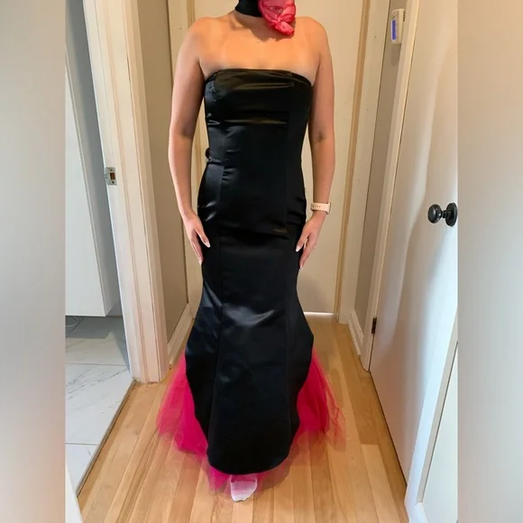 Black and Pink Gunne Sax Prom Dress - Picture 4 of 17